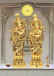 Radha Krishna Couple Statue Brass 
Radha Krishna Figurine Antique Brass Brass Radha Krishna The Divine Couple
Radha Krishna Statue With Hand Engraved