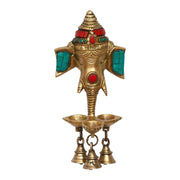 Brass Ganesha wall face
Gold polish Ganesha face
Hindu brass wall hanging