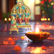 Brass Turquoise Ram Darbar Statue
Stone Work Ram Darbar Idol
Hindu Traditional Ram Darbar Sculpture
Pure Brass Ram Darbar Murti
Handmade Ram Darbar Idol from UP