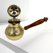 Handmade Turkish Coffee Pot/
Traditional Turkish Coffee Maker/
Brass Coffee Warmer for UAE/
Tea Maker Warmer Pot/
Hotel Coffee Maker Pot/