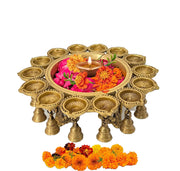 Brass Flower Bowl with Diyas
Brass Pooja Urli with Lamp
Handmade Pooja Urli with Deepak
Solid Brass Decorative Pooja Bowl