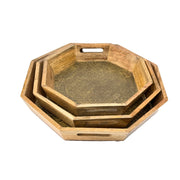 Wooden Tray With Brass
Wooden Tray For Coffee & Snacks
Wooden Serving Tray Set
Wooden Serving Tray