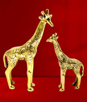 Brass Giraffe figurine sculpture 
Pure brass giraffe setDecorative brass Giraffe statue animal