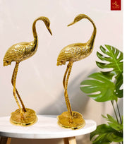 Birds Sculpture 
Brass Bird Decor for Outdoor Spaces
Garden Flamingo Ornament 
Traditional Brass Flamingo Art