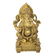 Antique Brass Ganesha for Home Decor/
Handcrafted Ganesha Statue Middle East/
Vastu Ganesha Idol in Brass/
Indian God Statue Online UAE/