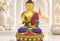 Handcrafted Indian Furniture UAE | Brass Buddha, Omani Wooden Trunk & Rajasthani Metal Art