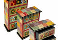 Wooden Drawar With Hand Painted And With Ceramics Tiles Work