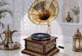 Vintage Wooden Gramophone with Brass Work: A Timeless Luxury Décor Piece for UAE Homes & Interiors
