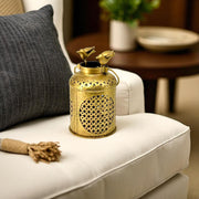 Antique Hand Made Iron Tea Light Candle Holder with Birds