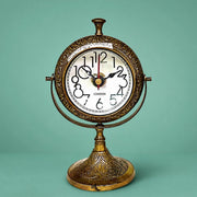 Brass Nautical Table Watch UAE, Handmade Maritime Table Clock, Vintage Brass Table Watch Middle East, Nautical Theme Brass Desk Watch.