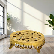Traditional Pooja Table/
Brass Table for Mandir/
Brass Chowki UAE/
Brass Table Oman/
Handcrafted Brass Table/