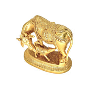 Pure Brass Kamdhenu Cow Figurine
Solid Brass Kamdhenu Sculpture
Handmade Kamdhenu Cow and Calf Idol