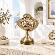 brass armillary sphere, antique brass armillary sphere, handmade brass armillary sphere, handcrafted brass armillary globe, brass celestial globe, celestial armillary sphere, 