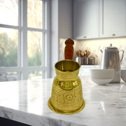 Decorative brass coffee pot
Turkish coffee maker gold finish
Wholesale Turkish coffee pot UAE
Hotels and café coffee warmer
Premium brass coffee pot