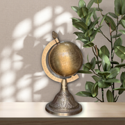 Islamic Style Brass Table Globe,Brass Arabic Globe for Home Decor,Made in India Brass Globe for UAE,Solid brass table globe UAE,