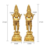 Antique Brass Oil Lamp Hindu God
Deep Lakshmi Pair For Home Temple
Luxury Brass Lakshmi Oil Lamp UAE