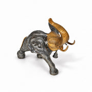 Bass Elephant with Copper Finish,Brass Elephant with Gold Antique Finish,Solid Brass Elephant Figurine,Handmade Brass Elephant Showpiece,Engraved Brass Elephant Statue,