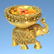 Brass Urli for Flower Decoration
Brass Elephant Bowl for Pooja
Decorative Brass Urli Made in India