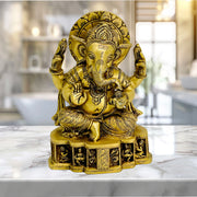 Handmade Brass Ganpati
Golden Brass Ganpati Sculpture
Ganpati Idol for Spiritual Decor
Ganpati Idol For Gifting
Ganpati Babba Statue