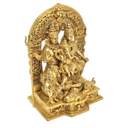 Brass Shiva Parvati statue
Shiva Parvati family idol
Antique gold brass murti
Hindu brass sculpture UAE
Handcrafted Shiva Parvati idol