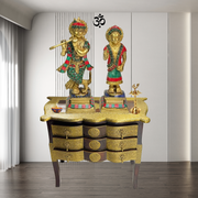 10 inch brass Radha Krishna figurine
Handmade Radha Krishna brass idol
Gold antique Radha Krishna pair statue
Pure brass Radha Krishna sculpture
Indian Traditional Hindu Radha Krishna murti