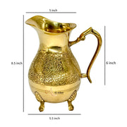Brass Embossed Water Jug UAE
Handmade Brass Pitcher Jar UAE
Mughal Style Brass Jug with Legs
Pure Brass Water Pitcher Gold Finish
Brass Water Jug Made in India
Indian Brass Water Jug UAE