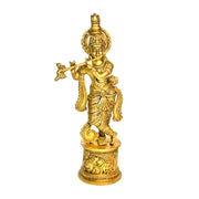 Brass Krishna Idol for Living Room 
Indian God Statue Brass 
Brass Krishna Figurine 