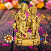 Radha Krishna Showpiece 
Brass Hindu God Statue 
Handcrafted Brass Radha Krishna
Brass Radha Krishna Idol Online 
Pooja Radha Krishna Brass Statue/
Radha Krishna Pair for Gifting 