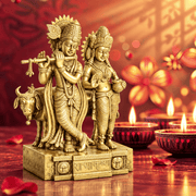 Handcrafted Brass Radha Krishna,Radha Krishna Murti Brass UAE,Traditional Radha Krishna Statue,Radha Krishna Decor for Home,Brass Radha Krishna figurine,