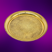 Handcrafted Brass Plate
Hand Engraved Religious Plate
Solid Brass Round Plate
Indian Artisanal Brassware