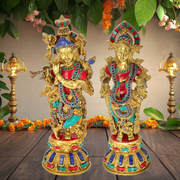 Handcrafted Brass Radha Krishna
Radha Krishna Murti Brass
Traditional Radha Krishna Statue 
Radha Krishna Decor for Home 