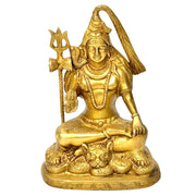 Superfine Work Brass Statue
Gold Antique Finish Shiva Idol
Hindu God Shiva Brass Idol
Shiva Figurine for Home Positivity