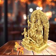 Shiva Parvati family idol
Antique gold brass murti
Brass Ganesha family idol
Hindu brass sculpture UAE
Handcrafted Shiva Parvati idol