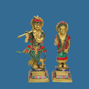 Handmade Radha Krishna brass idol
Gold antique Radha Krishna pair statue
Pure brass Radha Krishna sculpture
Hand engraved Radha Krishna idol
Hindu Traditional Hindu Radha Krishna murti