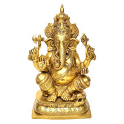 Hindu Deity Statue UAE/
Brass Ganesha for Mandir Decoration/
Vastu Ganesha Idol in Brass/