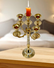 Handcrafted 5-light candle holder
Indian brass candle holder Sharjah
Majlis decorative candle holder UAE
Festive brass candle stand Dubai