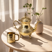  Brass tea set for Ramadan serving Oman, Premium brassware for hotel catering Sharjah,