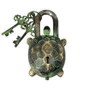 Decorative brass lock with stone inlay
Handcrafted brass locks UAE
Vintage tortoise padlock
Spiritual brass lock Sharjah
