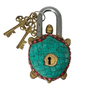 Brass tortoise lock UAE
Antique padlock with keys Dubai
Decorative brass lock with stone inlay
Handcrafted brass locks UAE
Vintage tortoise padlock
Spiritual brass lock Sharjah