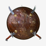 Brass antique battle shield UAE
Hand engraved brass shield Dubai
Vintage wall hanging shield UAE
Brass wall décor for home
Indian handcrafted brass shield
Antique brass sword wall art
