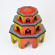 wooden chowki, chowki uae, pooja stool, prayer chowki, chowki dubai, ritual chowki, wooden stool, mandir chowki, prayer stool Sharjah,hindu prayer stool wood,