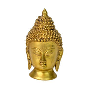 Made by Hand Brass Sculpture
Hand Engraved Buddha Head
Solid Brass Figurine