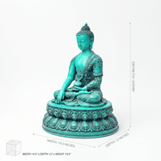 Resin Buddha for Mindfulness Decor, Handcrafted Buddha Idol from Nepal, Resin Buddha Statue for Living Room, Resin Buddha Murti for Pooja,

