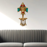 Brass Ganesha wall face
Gold polish Ganesha face
Stonework Ganesha wall hanging
Handmade brass Ganesha idol
Hindu brass wall hanging