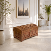 Rectangular traditional wooden box,Wooden sandook Sharjah,Hand made wooden sandook Dubai,Handmade Wooden Storage Trunk, Handcrafted Sheesham Wood Trunk,