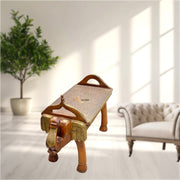 Handmade wooden elephant stool UAE
Elephant design Indian furniture Dubai