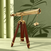 Adjustable Brass Telescope Stand,Golden Finish Nautical Telescope,Gold Antique Brass Telescope, Decorative Brass Telescope for Home,Vintage Brass Telescope on Wooden, Tripod, Wood and Brass Telescope India.