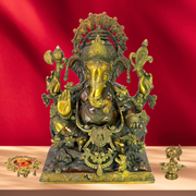 Brass Ganesha Idol for Office Desk/
Brass Ganesha Idol For Home/
Ganesha Idol for Pooja/
Solid Brass Ganpati Figurine UAE/
Brass Ganesha Murti for Gift/