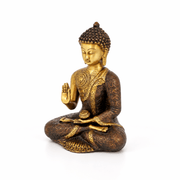 brass Blessing Buddha for peaceful home, premium Abhaya Mudra Buddha for spiritual corner, Tibetan Bhumisparsha Buddha for yoga room, 