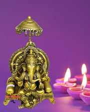 Antique Brass Ganesha for Home Decor/
Handcrafted Ganesha Statue Middle East/
Hindu Deity Statue UAE/
Brass Ganesha for Mandir Decoration/